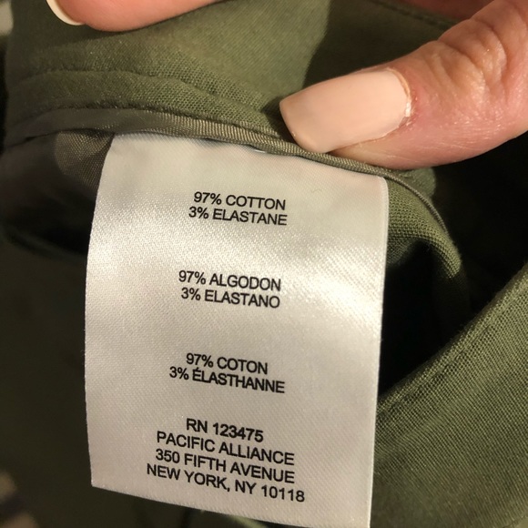 EUC Jones New York size 6 olive green slacks - Picture 5 of 10